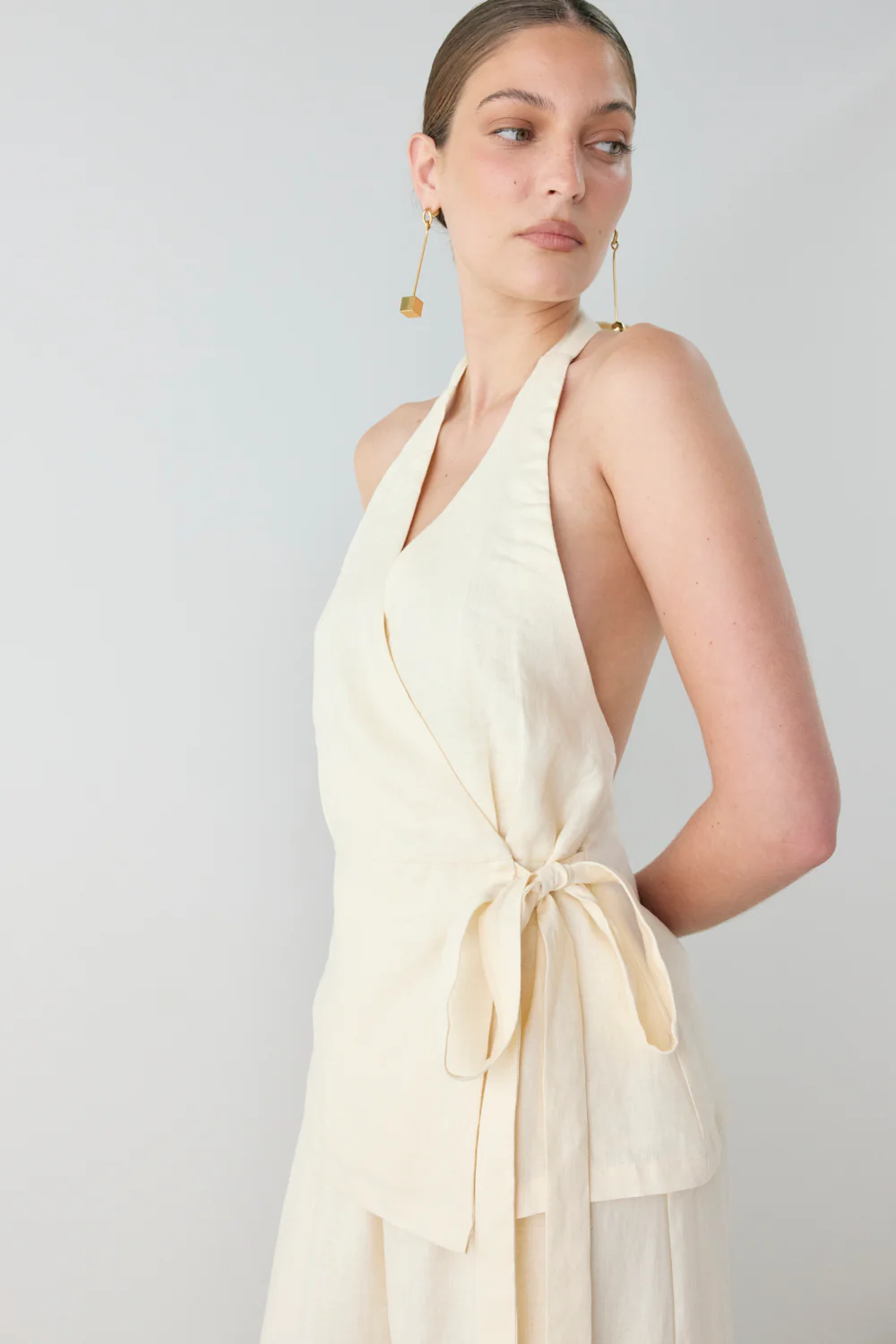 Prue Linen Top Cream - Image 6