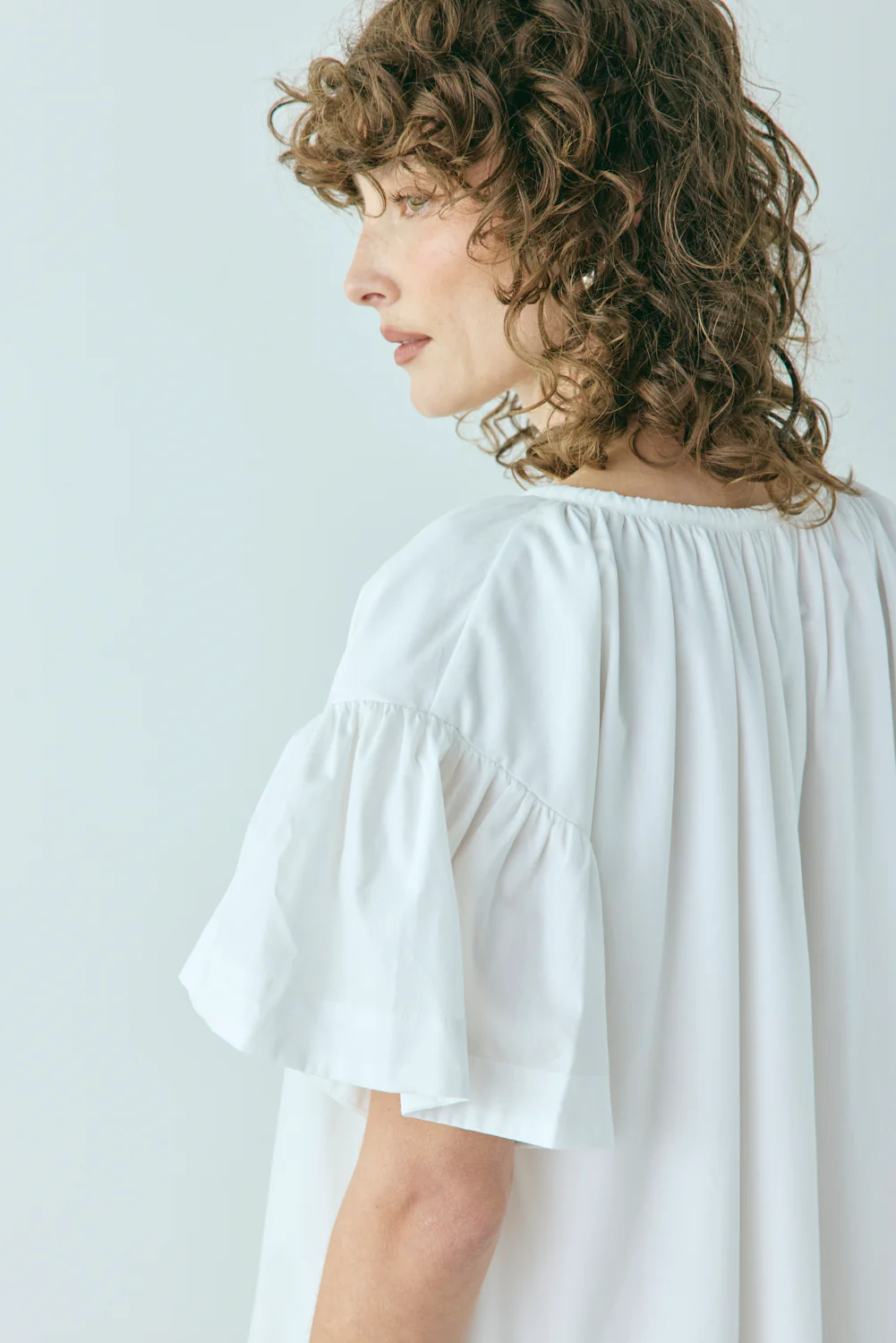 Quinn Smock Mini Dress White - Image 5