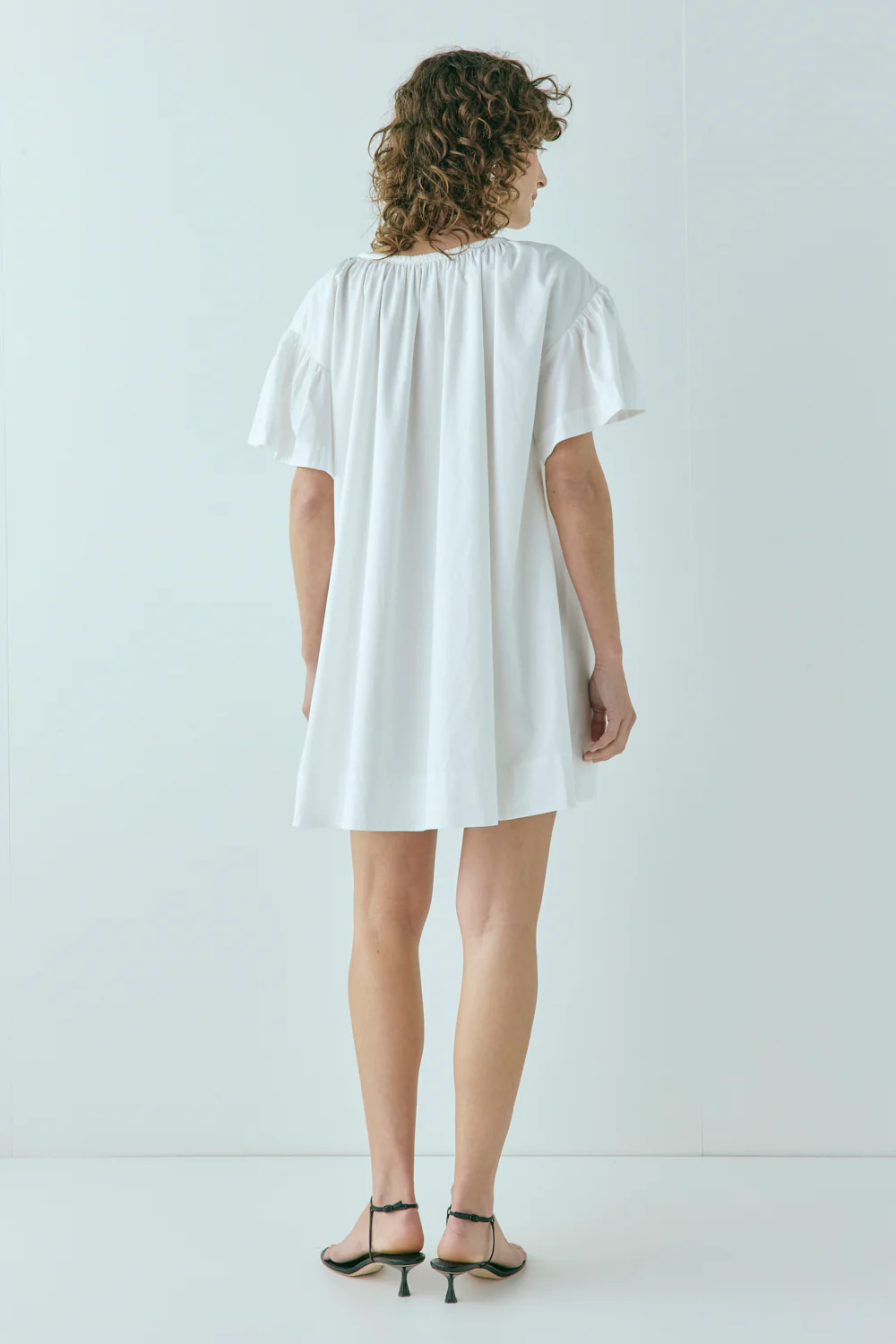 Quinn Smock Mini Dress White - Image 6