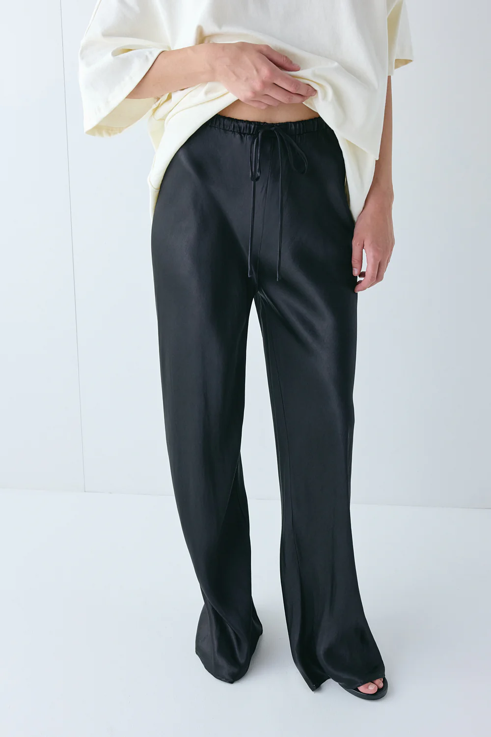 Rae Satin Pants Black - Image 2