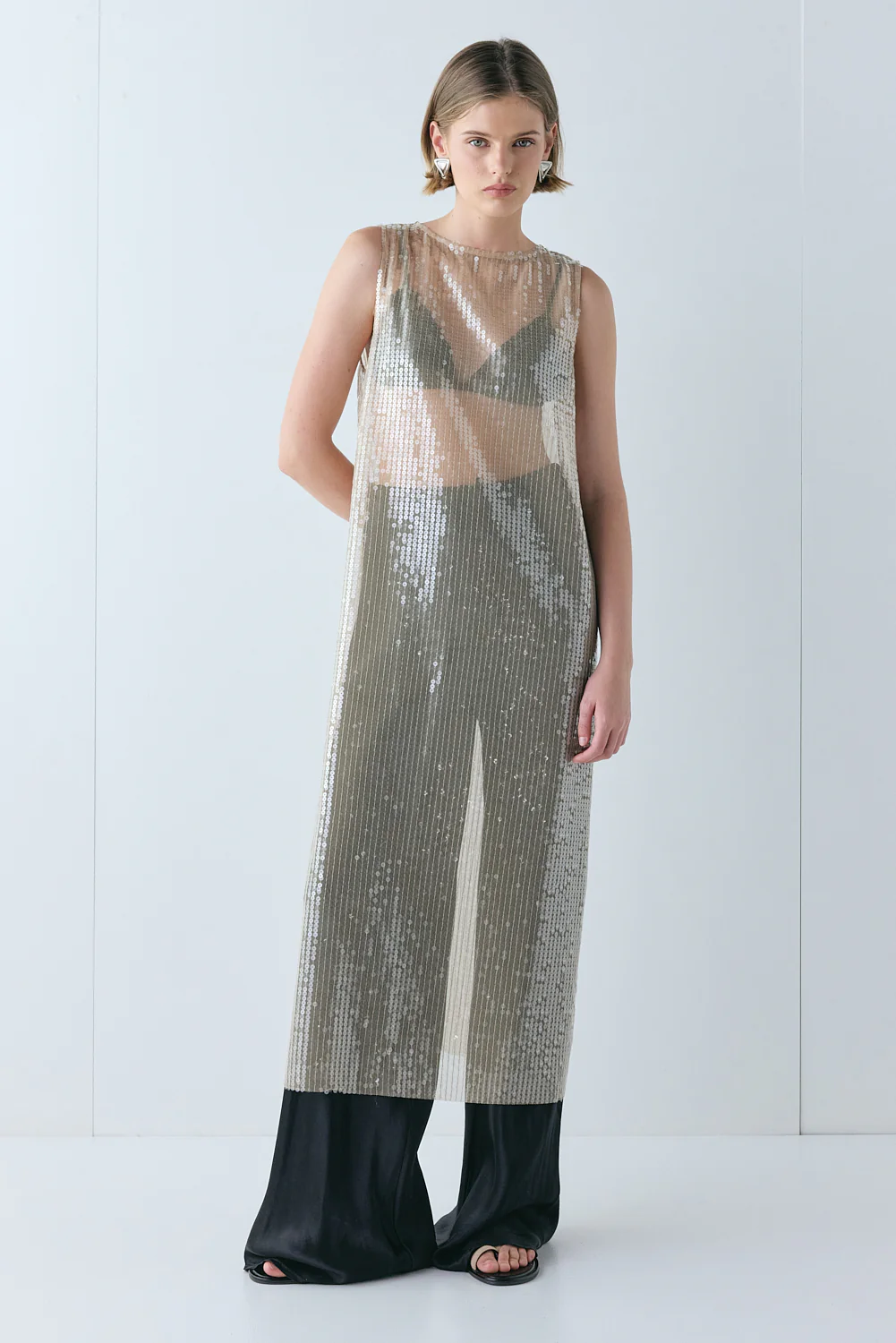 Rae Satin Pants Black - Image 4