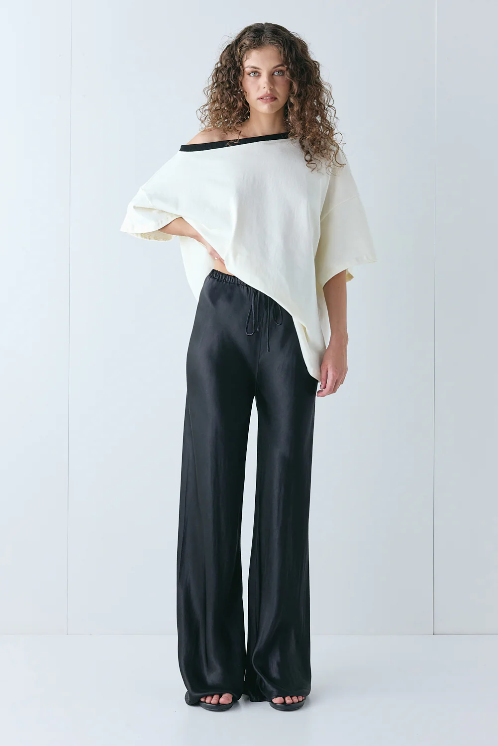 Rae Satin Pants Black - Image 7