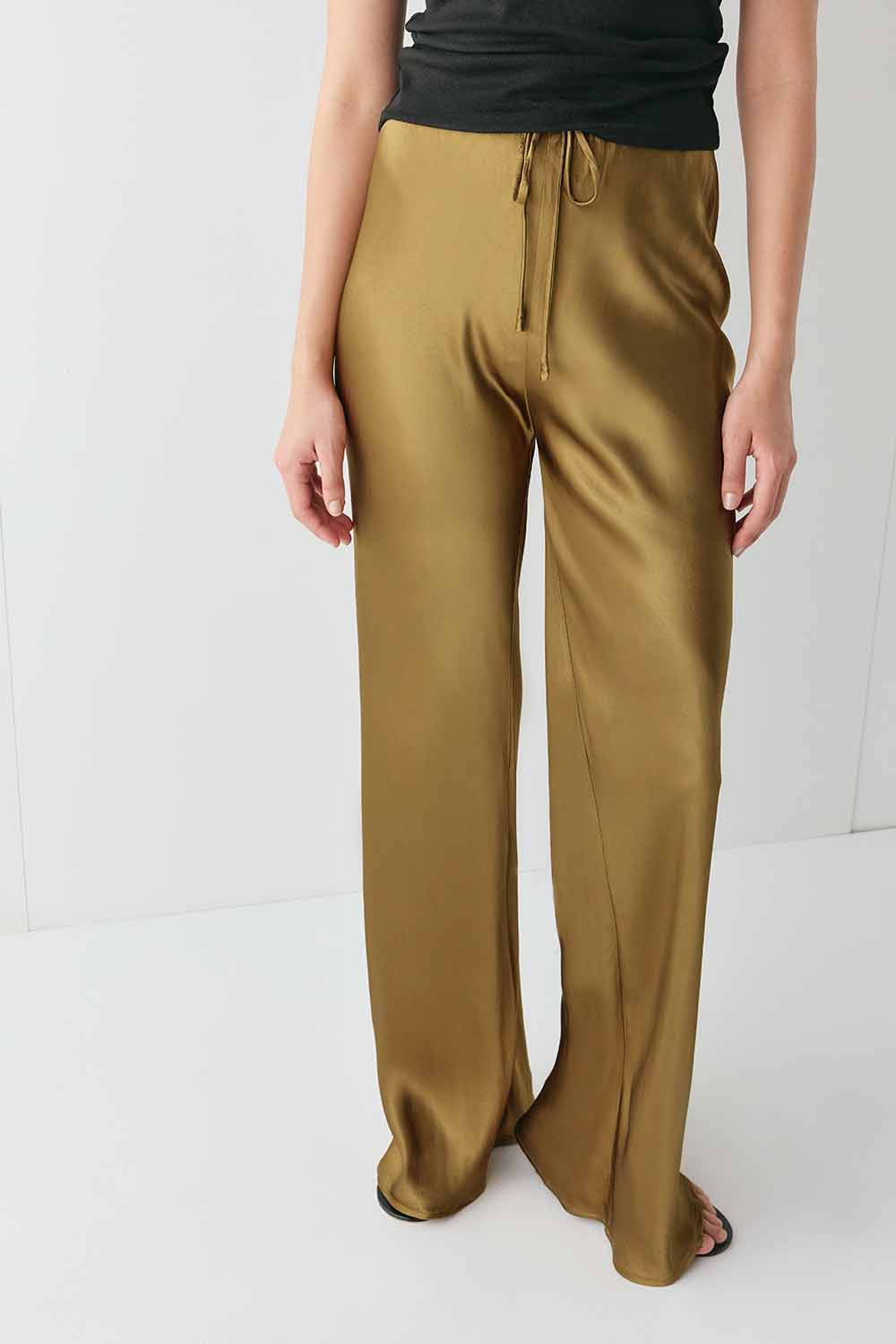 Rae Satin Pants Copper - Image 3