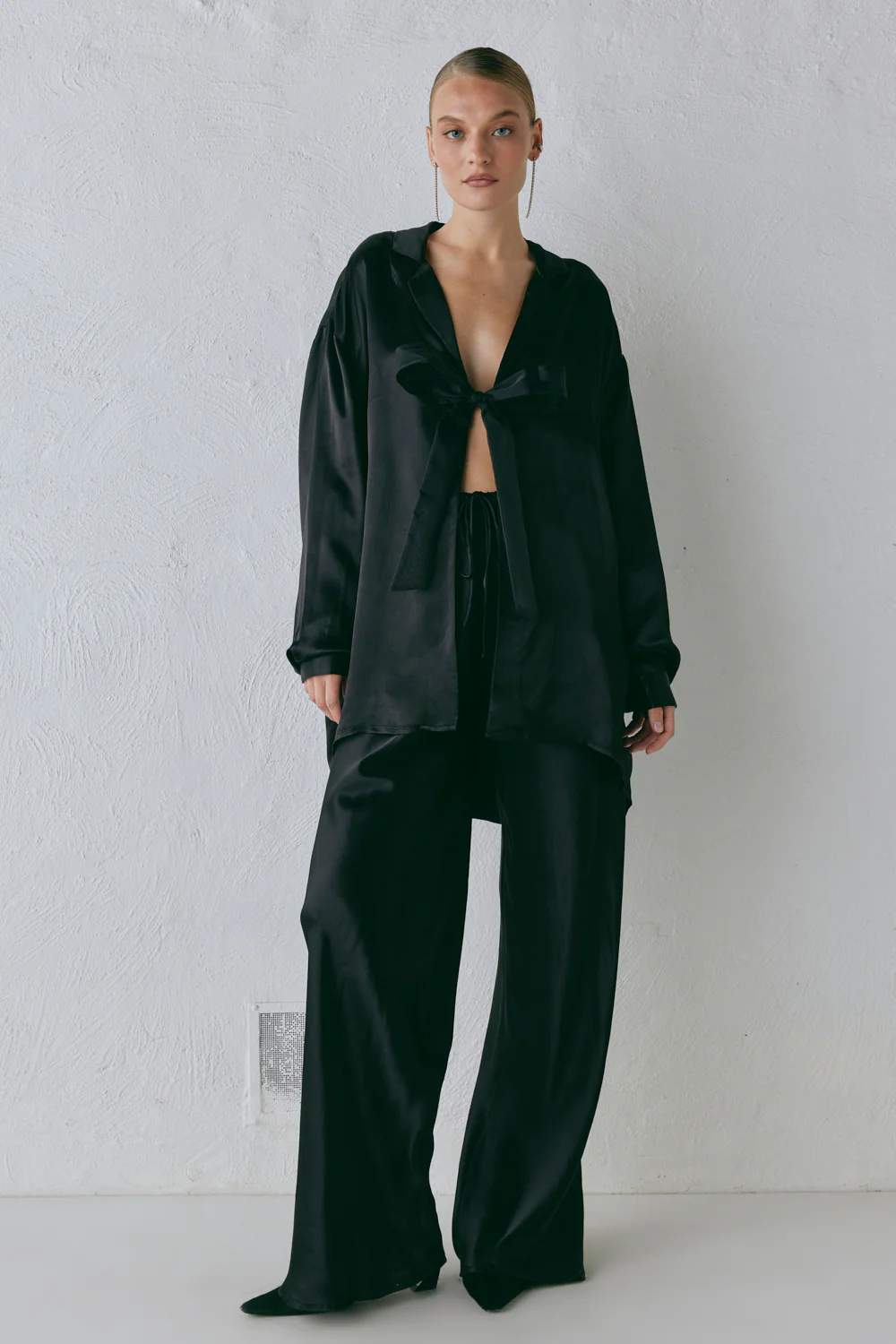 Rae Satin Top Black - Image 3