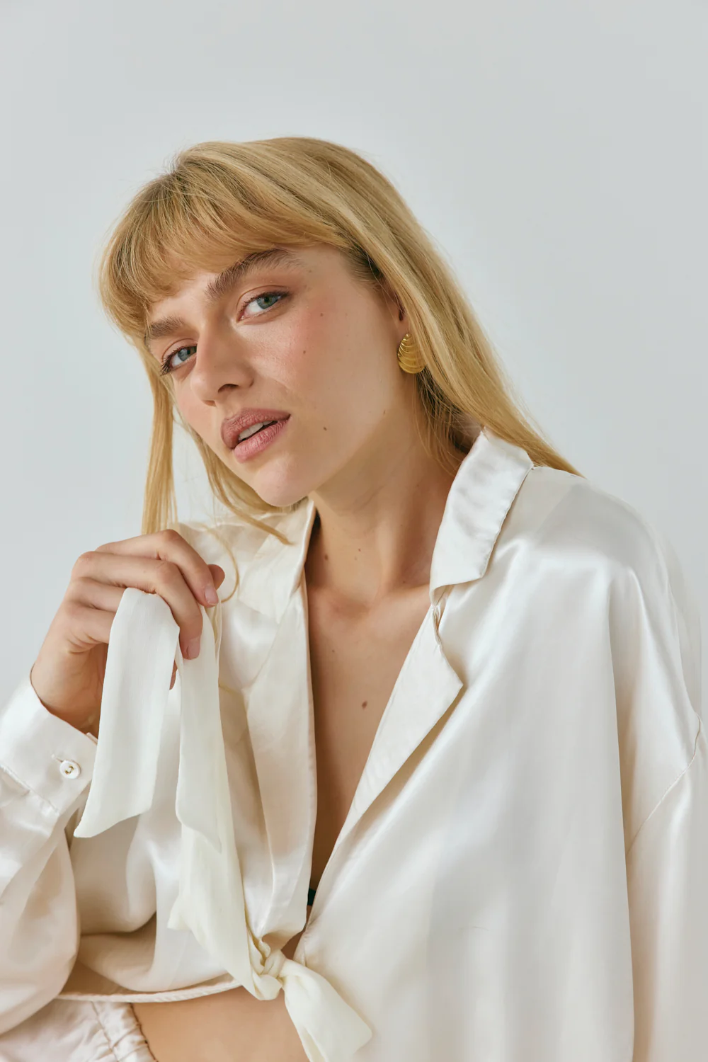 Rae Satin Top Cream - Image 3