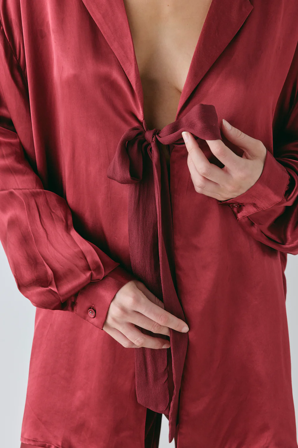 Rae Satin Top Wine - Image 4