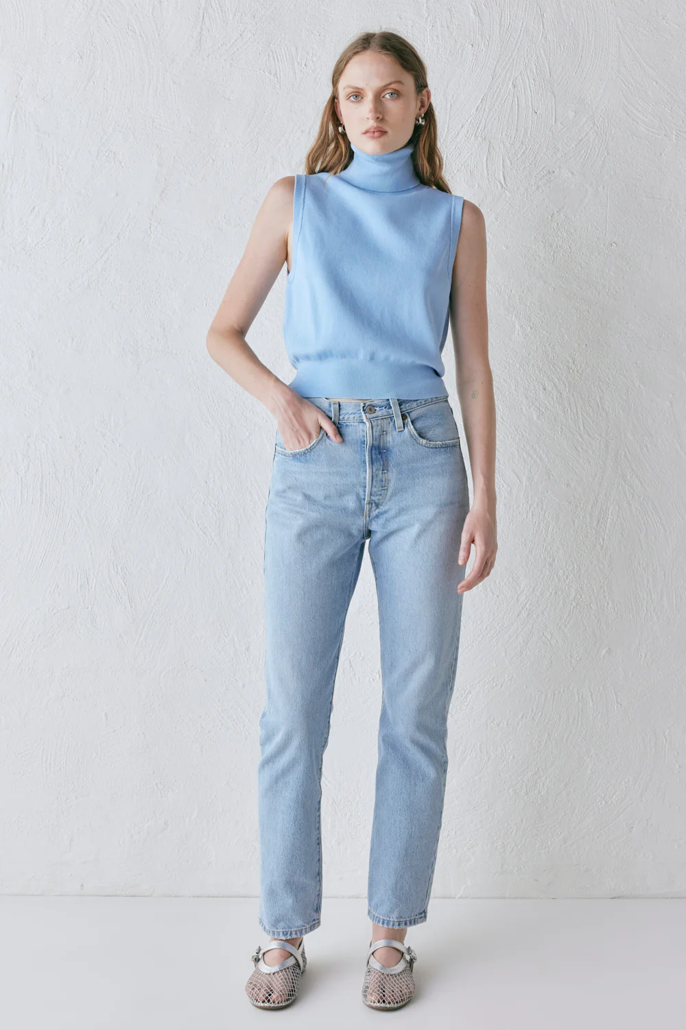 Rafael Knit Top Sky - Image 6