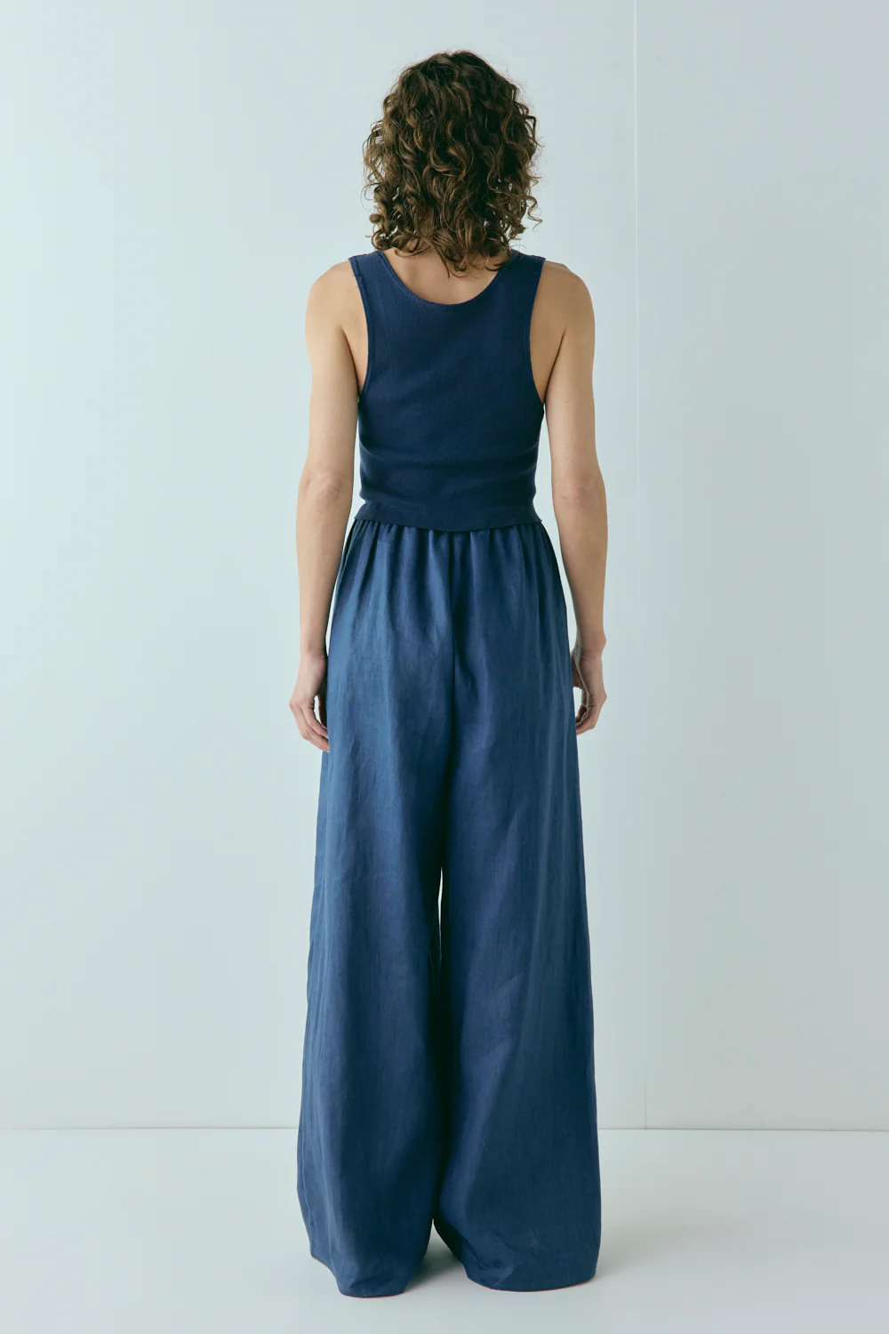 Raya Linen Pants Navy - Image 7