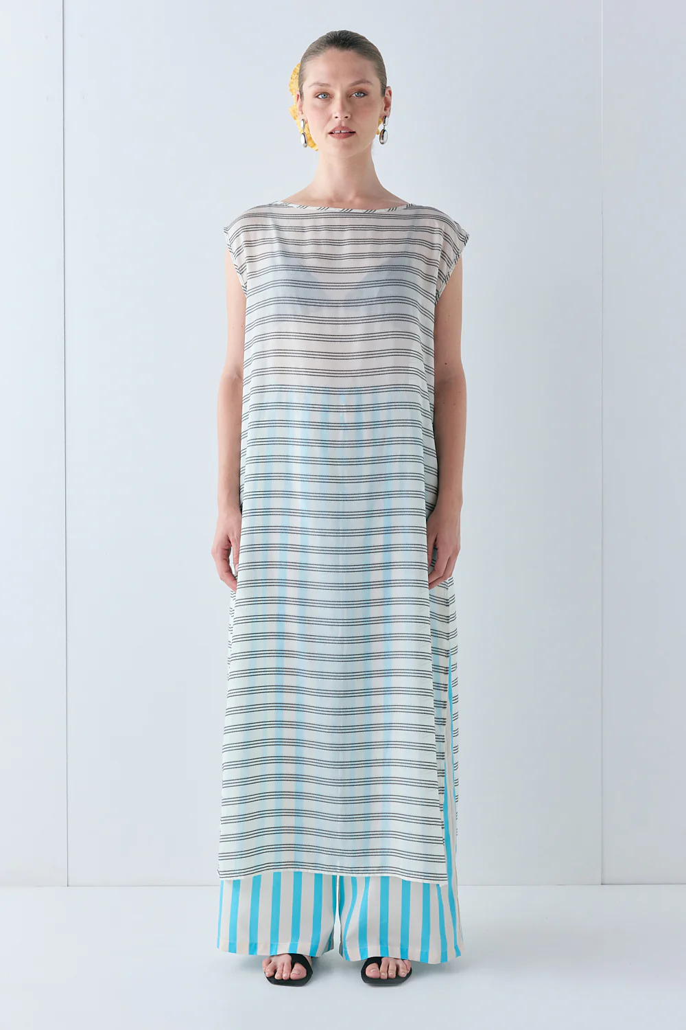 Raya Pants Aqua Stripe - Image 4
