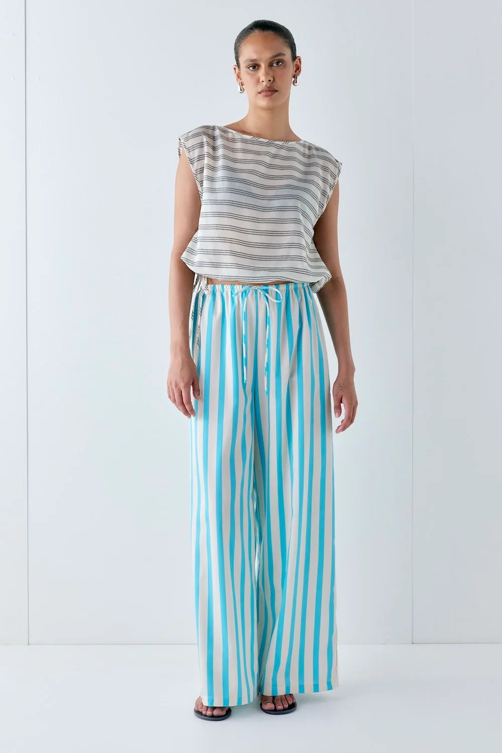 Raya Pants Aqua Stripe - Image 5