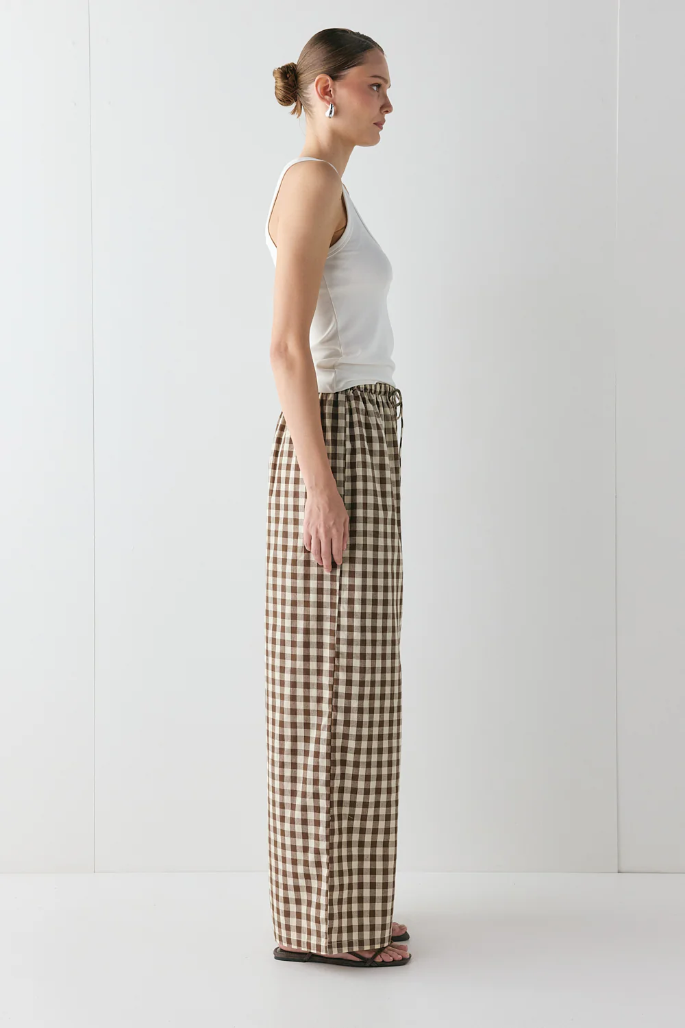 Raya Pants Brown Check - Image 5