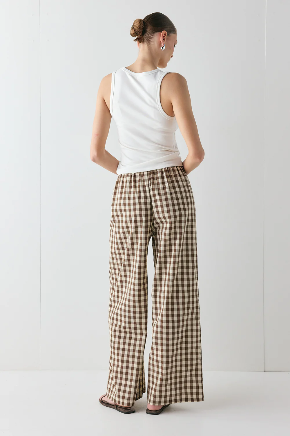 Raya Pants Brown Check - Image 6