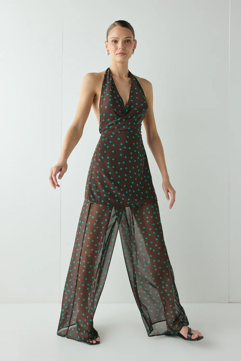 Raya Sheer Pants Polka Dot - Image 4