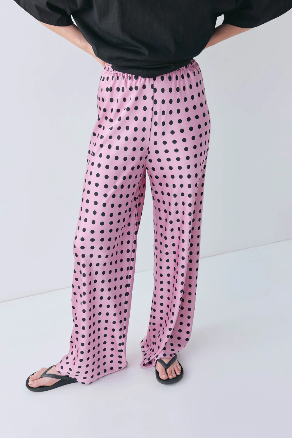 Remi Satin Pants Polka Dot - Image 3