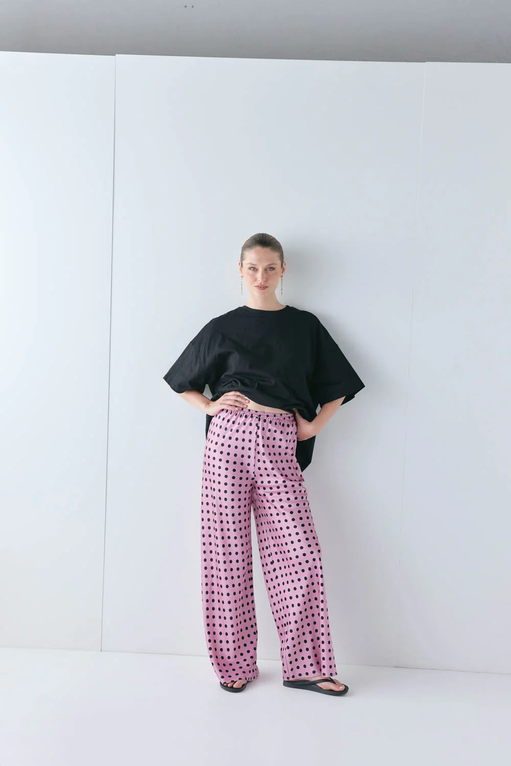 Remi Satin Pants Polka Dot - Image 5