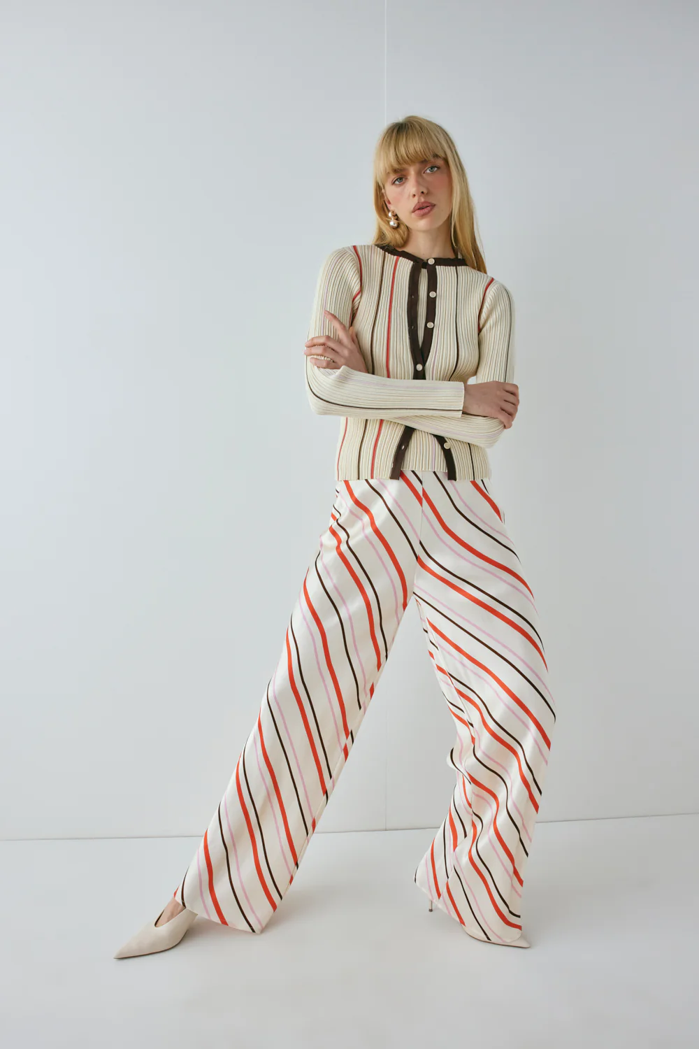 Remi Satin Pants Stripe - Image 3