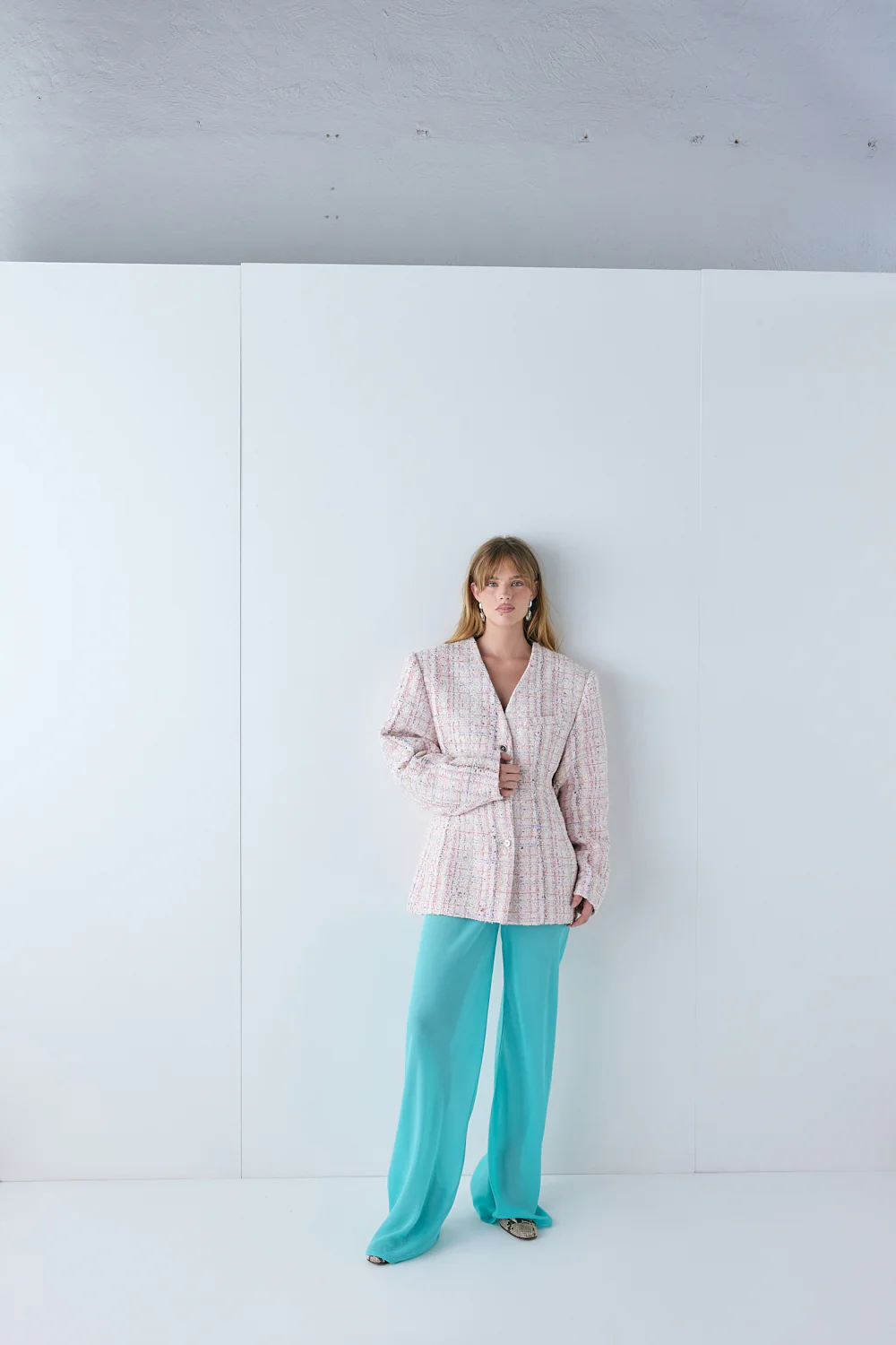Remi Sheer Pants Aqua - Image 3