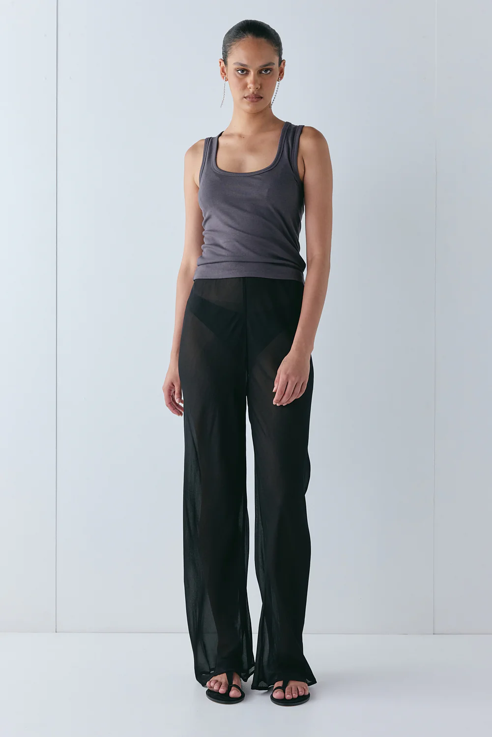 Remi Sheer Pants Black - Image 4