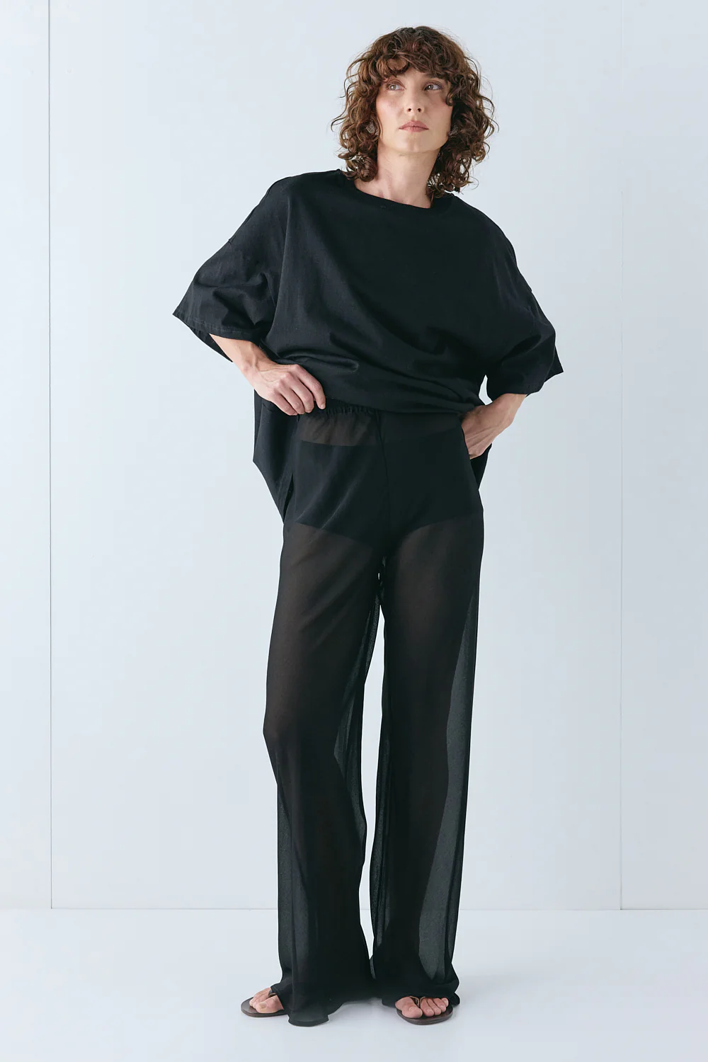 Remi Sheer Pants Black - Image 8