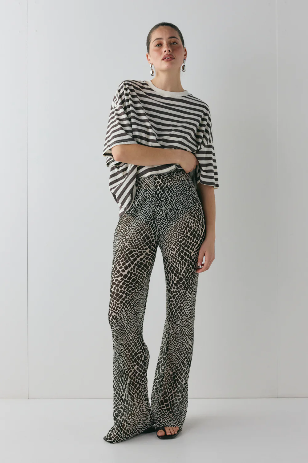 Remi Sheer Pants Croc