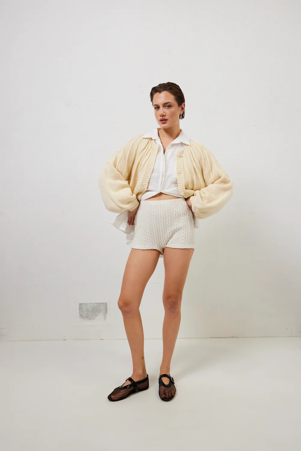 Riley Knit Cardigan Cream - Image 5
