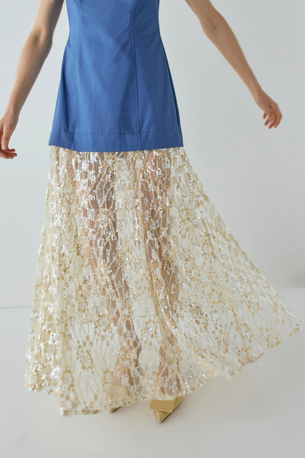Robbie Sequin Maxi Dress Cobalt - Image 2