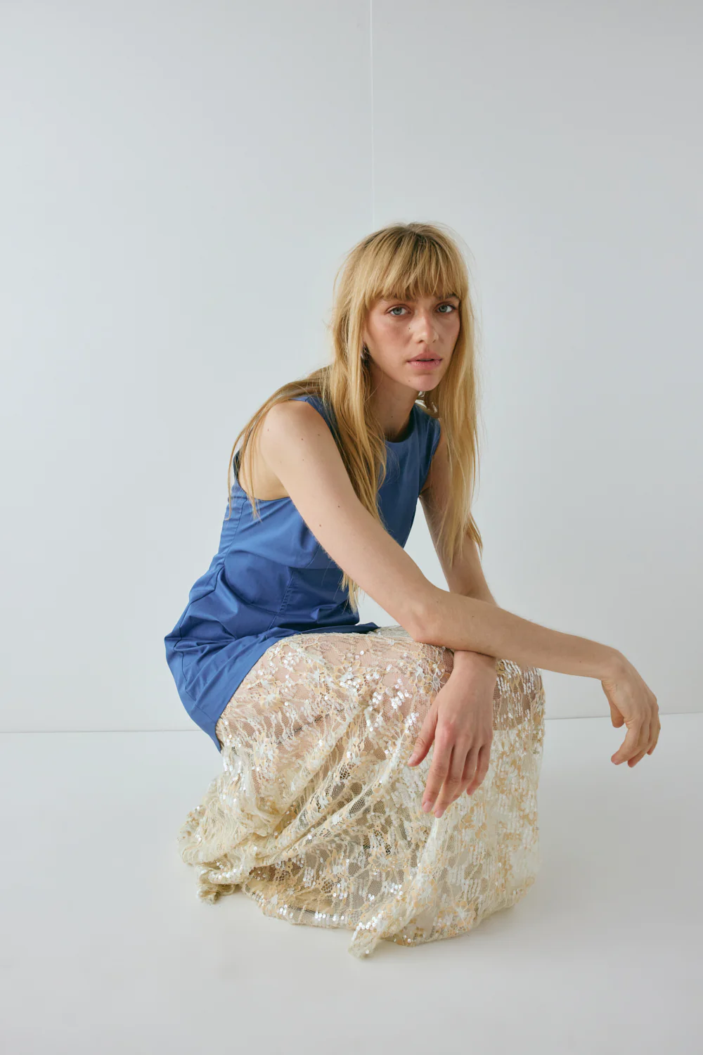 Robbie Sequin Maxi Dress Cobalt - Image 3