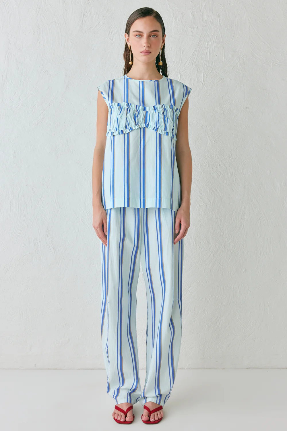 Romi Tunic Top Blue Stripe - Image 4