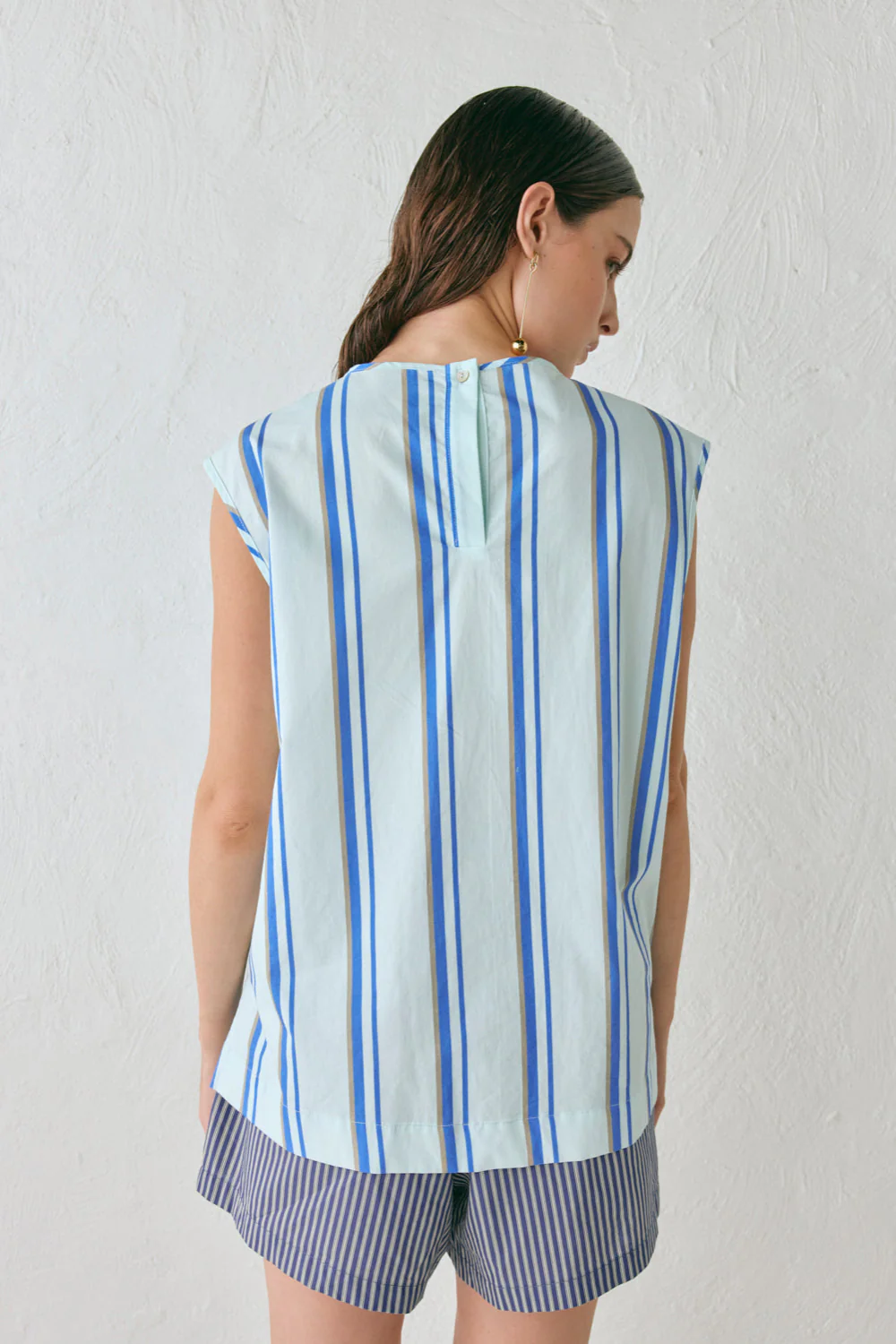 Romi Tunic Top Blue Stripe - Image 5