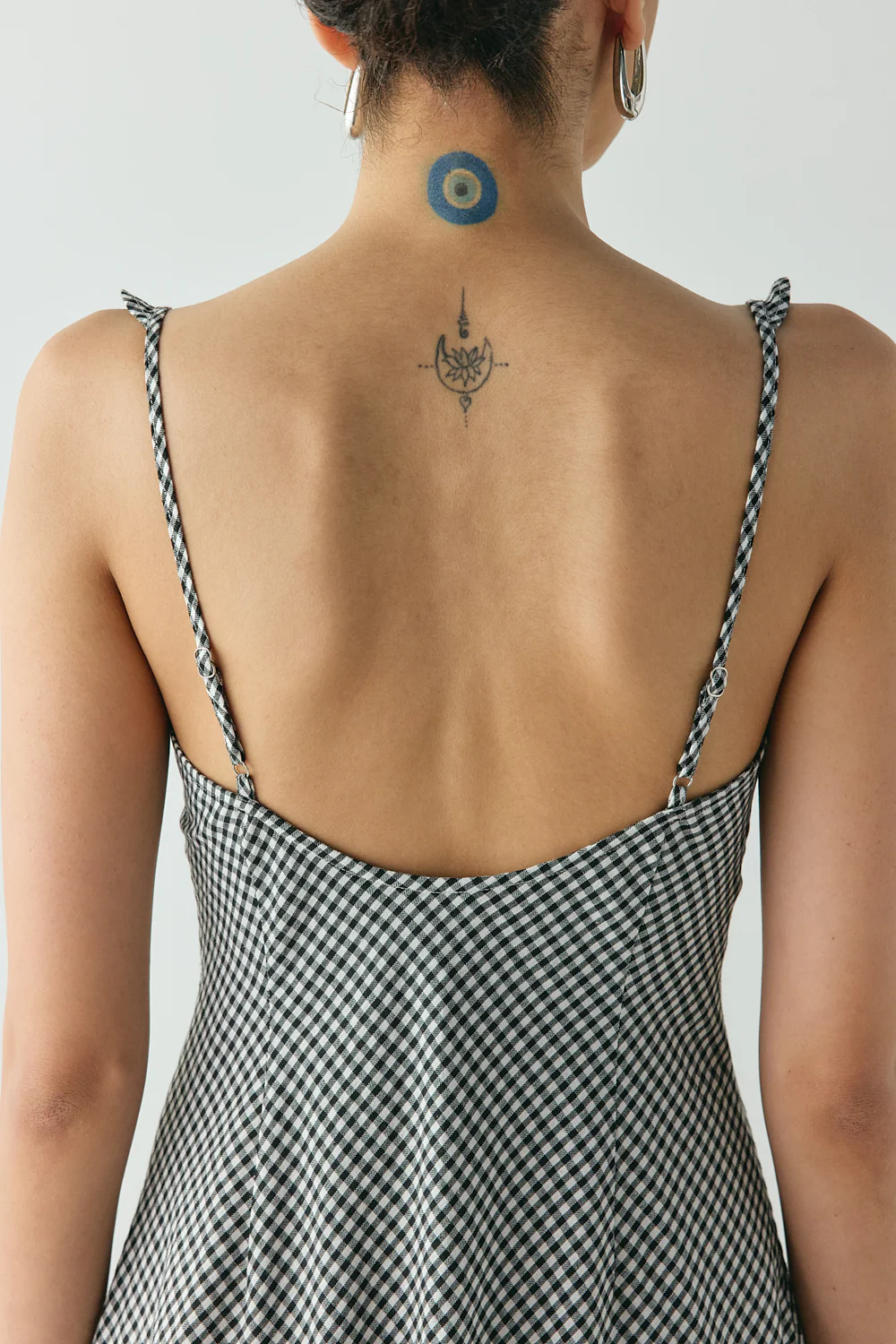 Rosalia Bias Cut Maxi Dress Black Check - Image 6