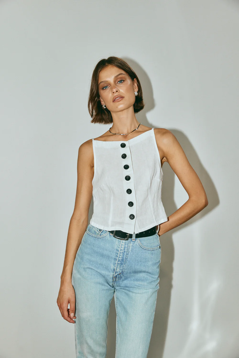 Rumi Linen Top White - Image 2