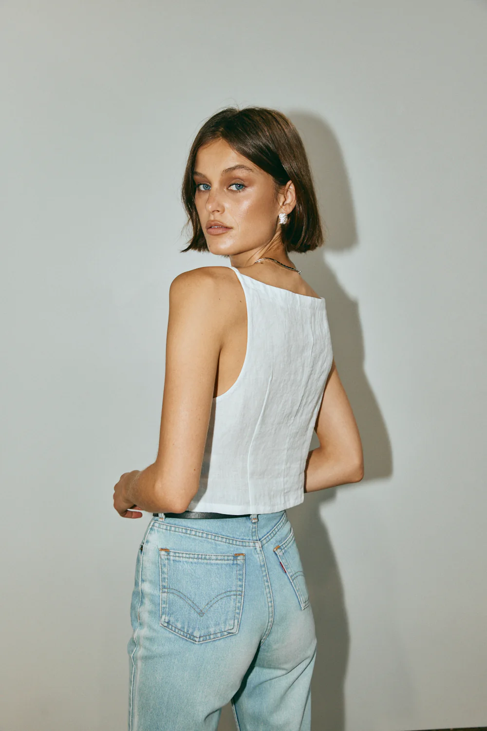 Rumi Linen Top White - Image 4