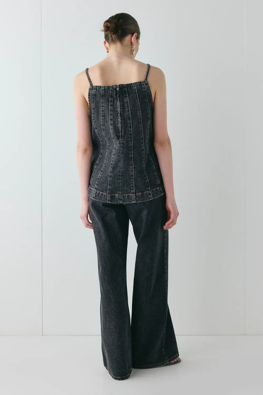 Sabina Denim Top Washed Black - Image 8