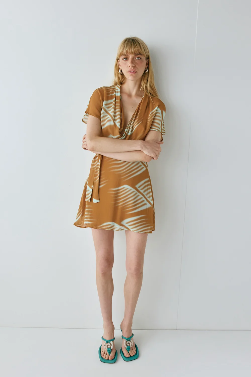 Salma Wrap Mini Dress Efi - Image 4