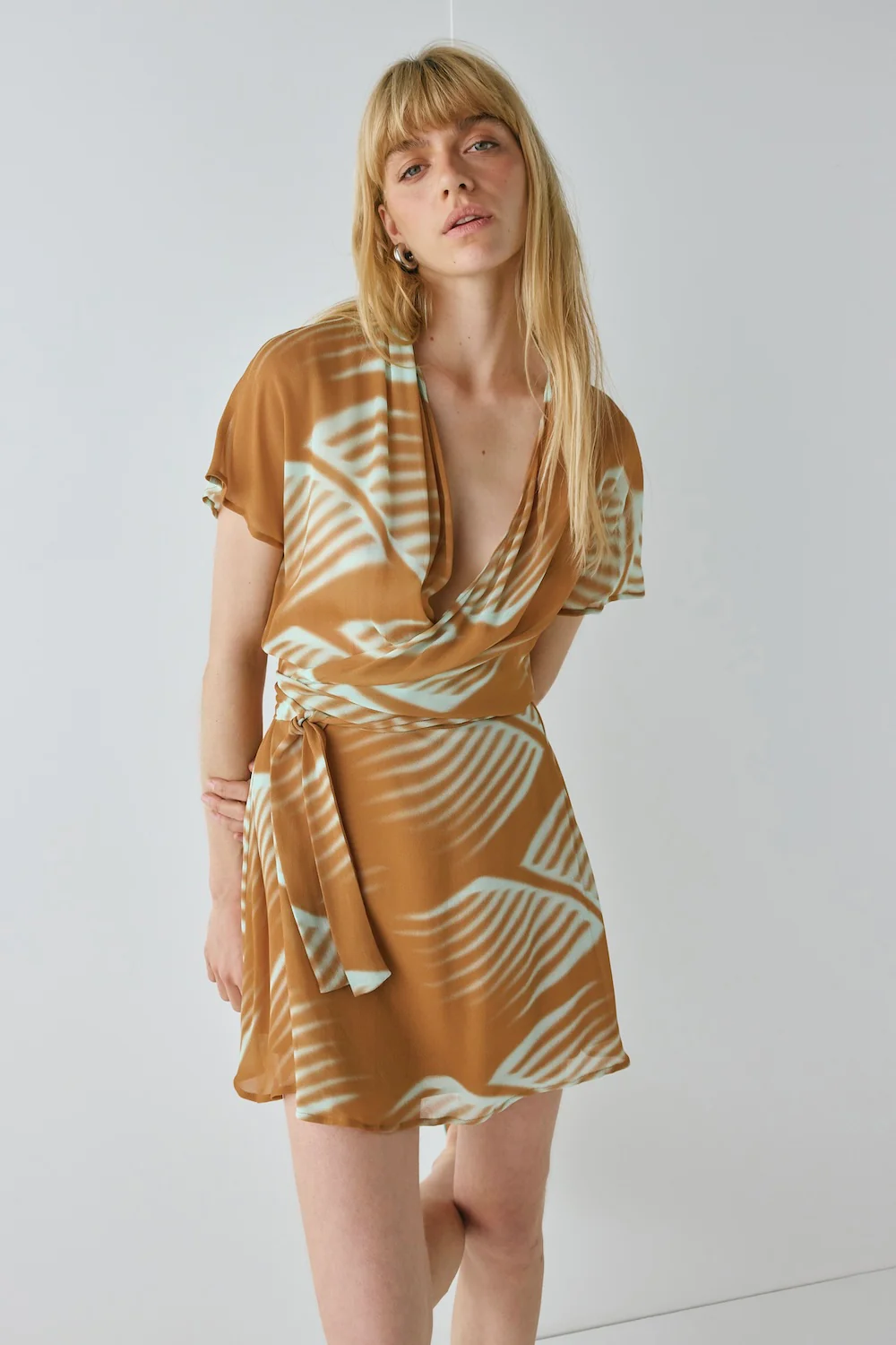 Salma Wrap Mini Dress Efi - Image 5