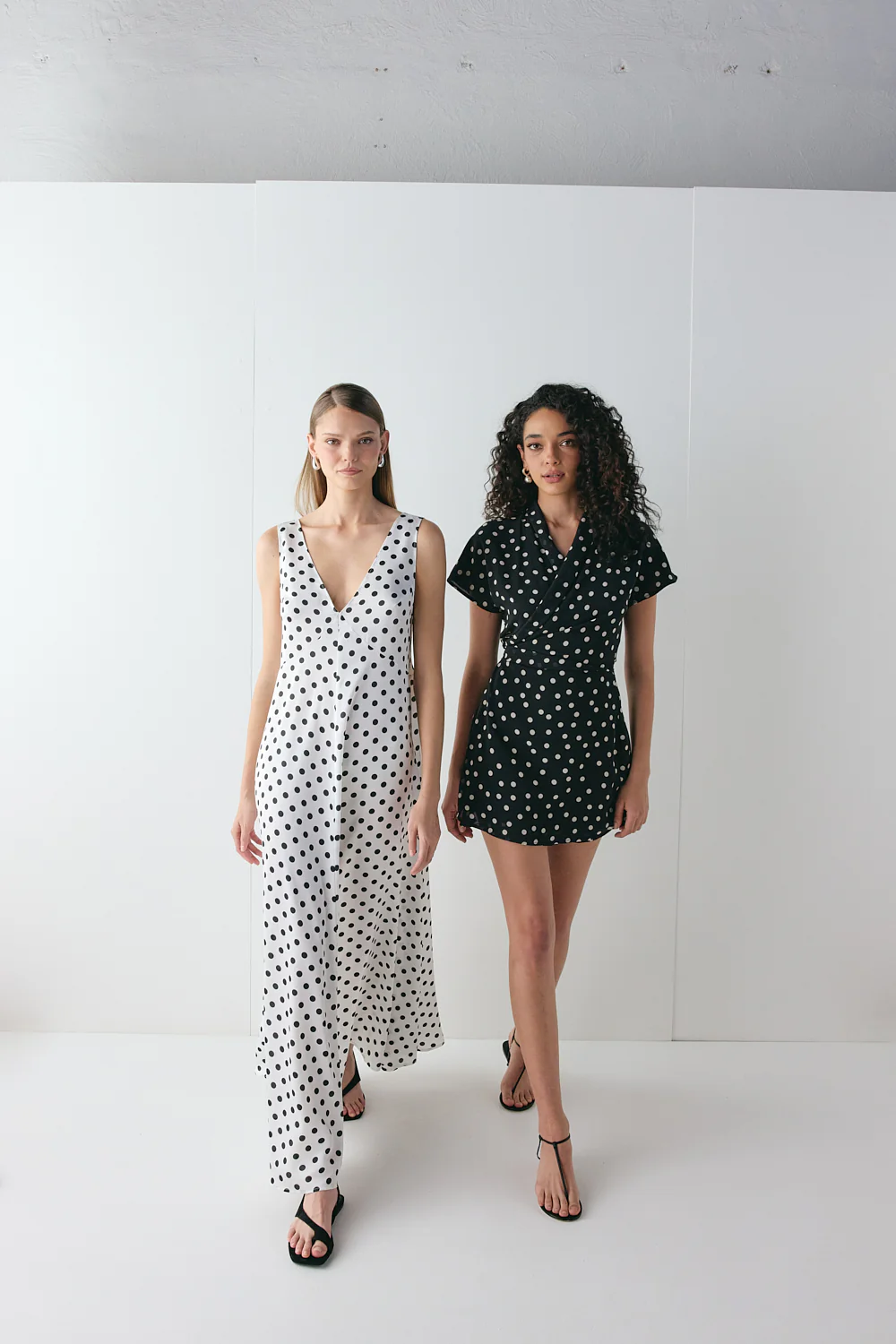 Salma Wrap Mini Dress Polka Dot - Image 5