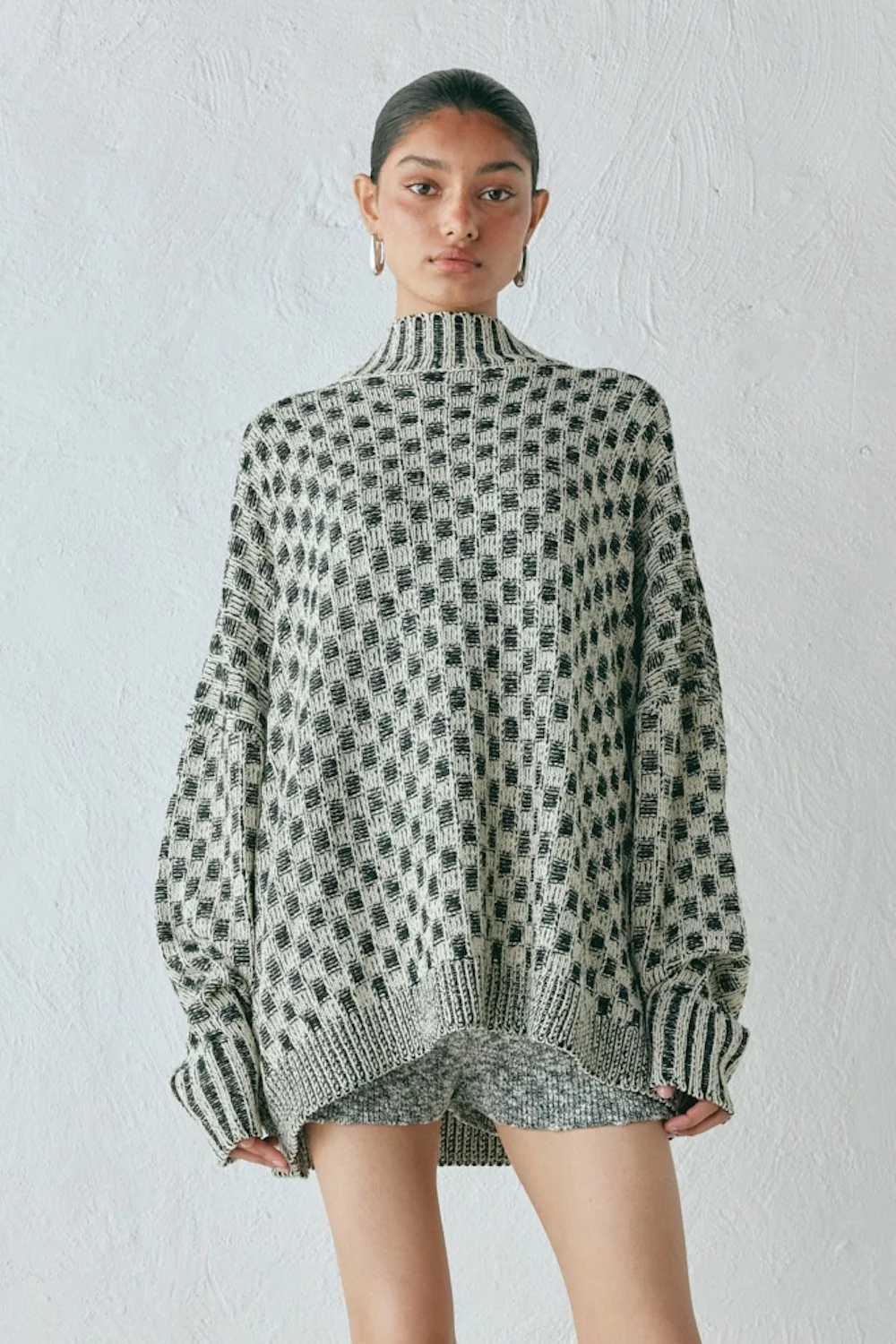 Sam Knit Jumper Check - Image 9