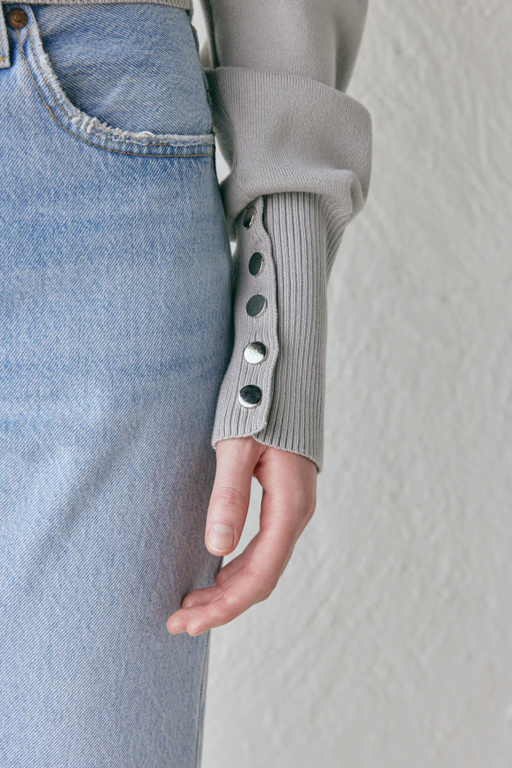 Sasha Knit Cardigan Grey - Image 7