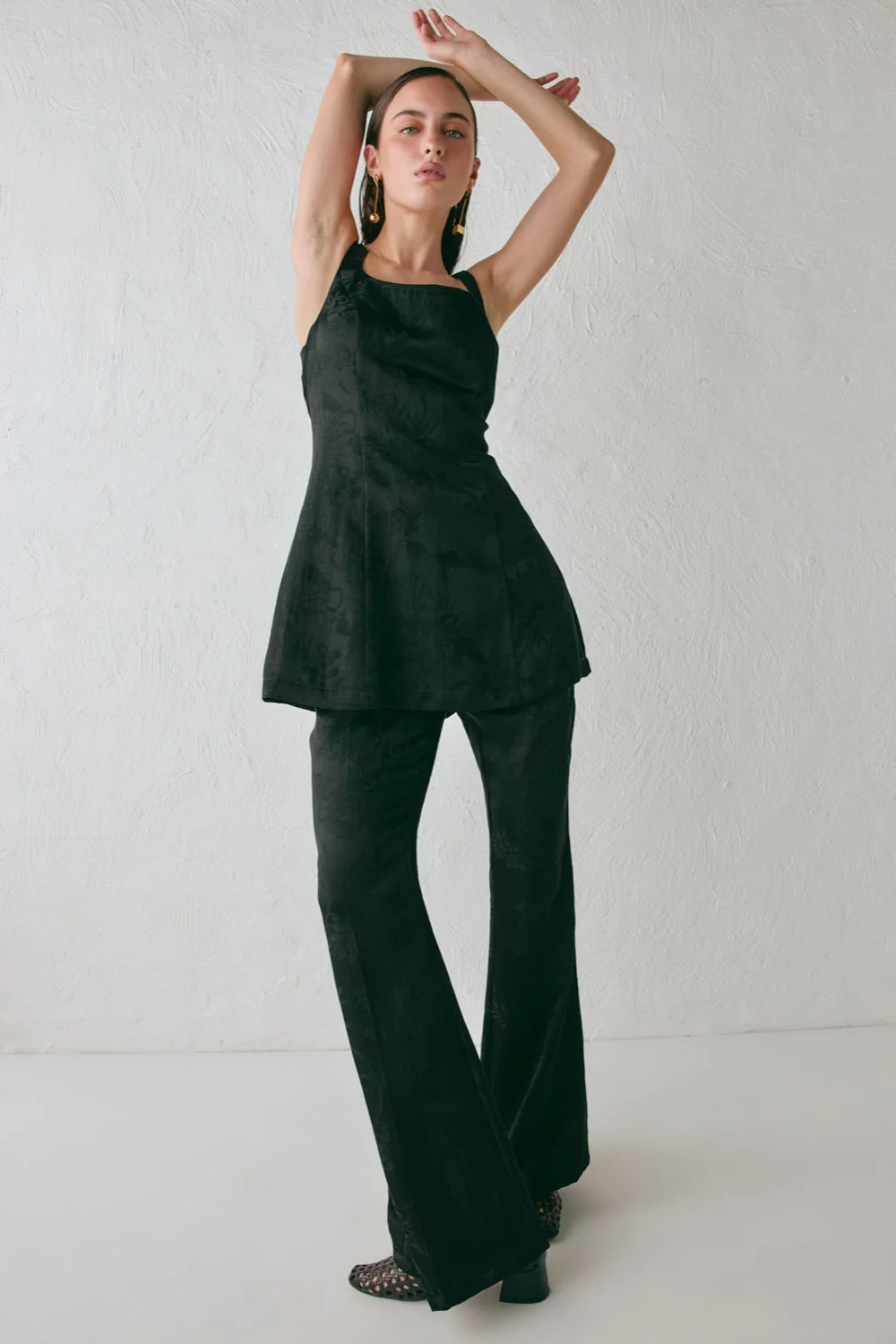 Shiloh Jacquard Mini Dress Black - Image 3