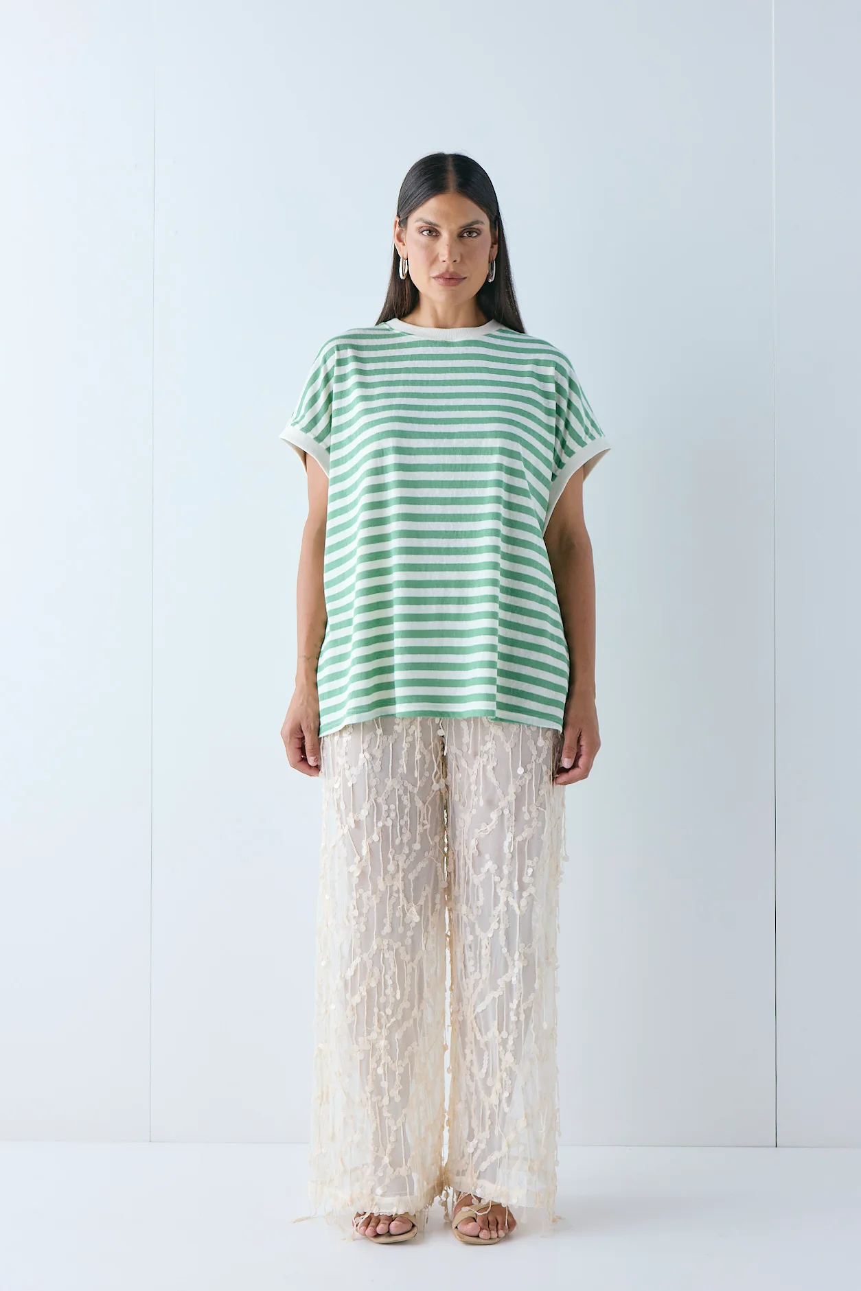 Sia Sequin Pants Cream - Image 5