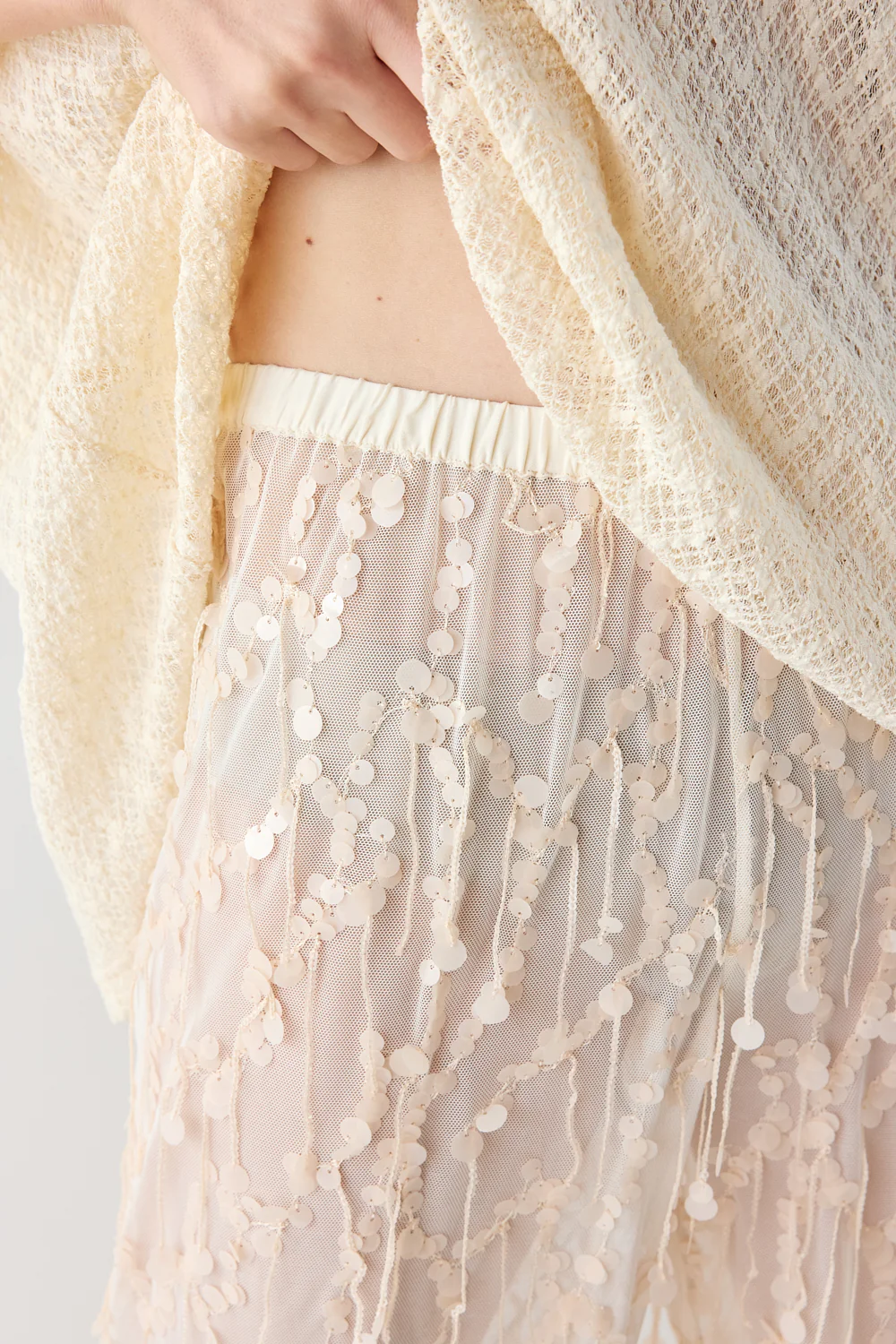 Sia Sequin Pants Cream - Image 6