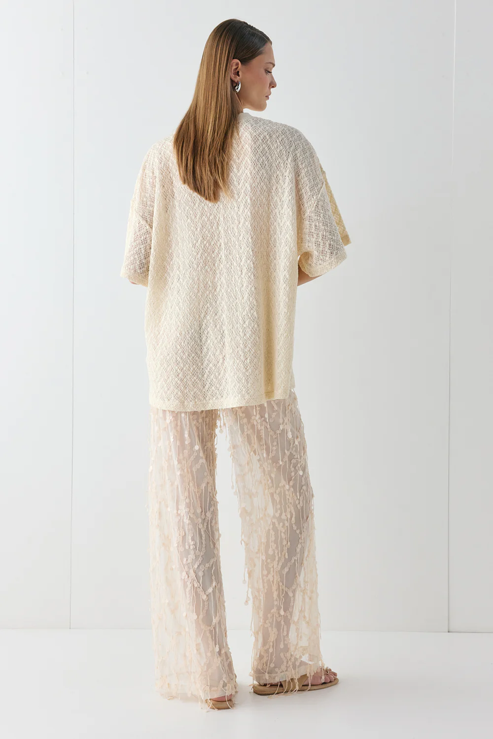Sia Sequin Pants Cream - Image 9