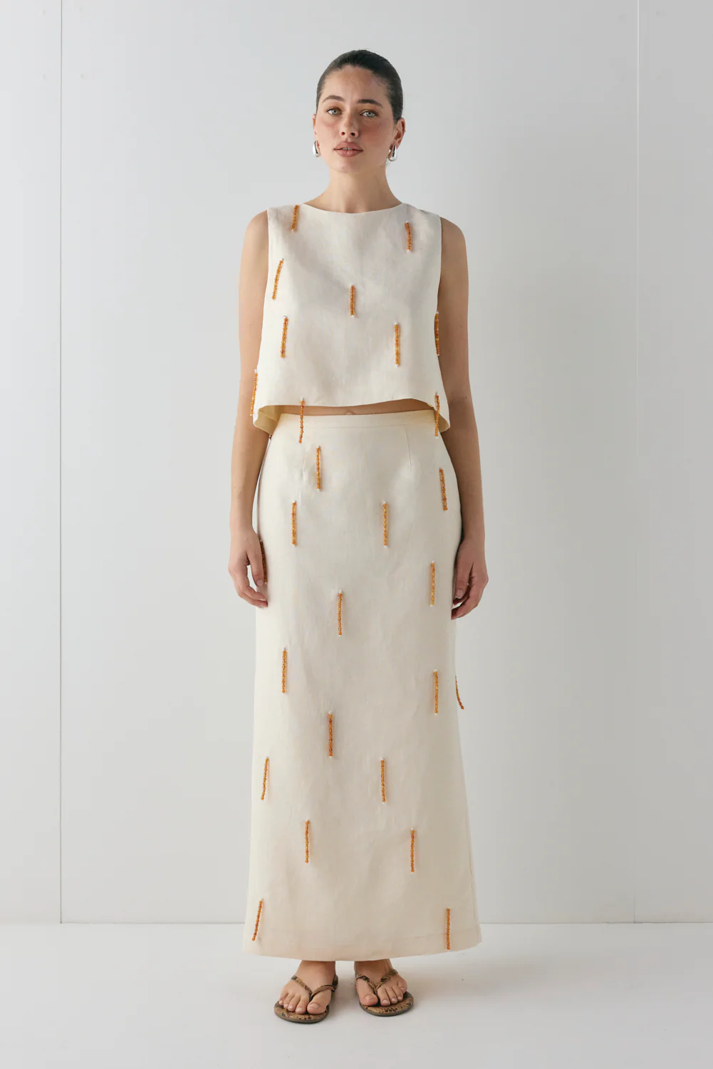 Siena Linen Top Cream