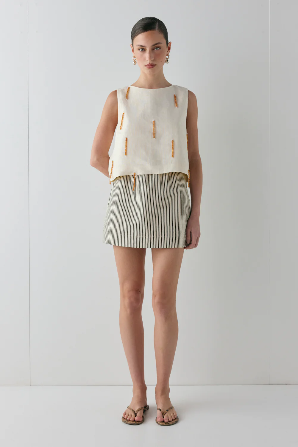 Siena Linen Top Cream - Image 3