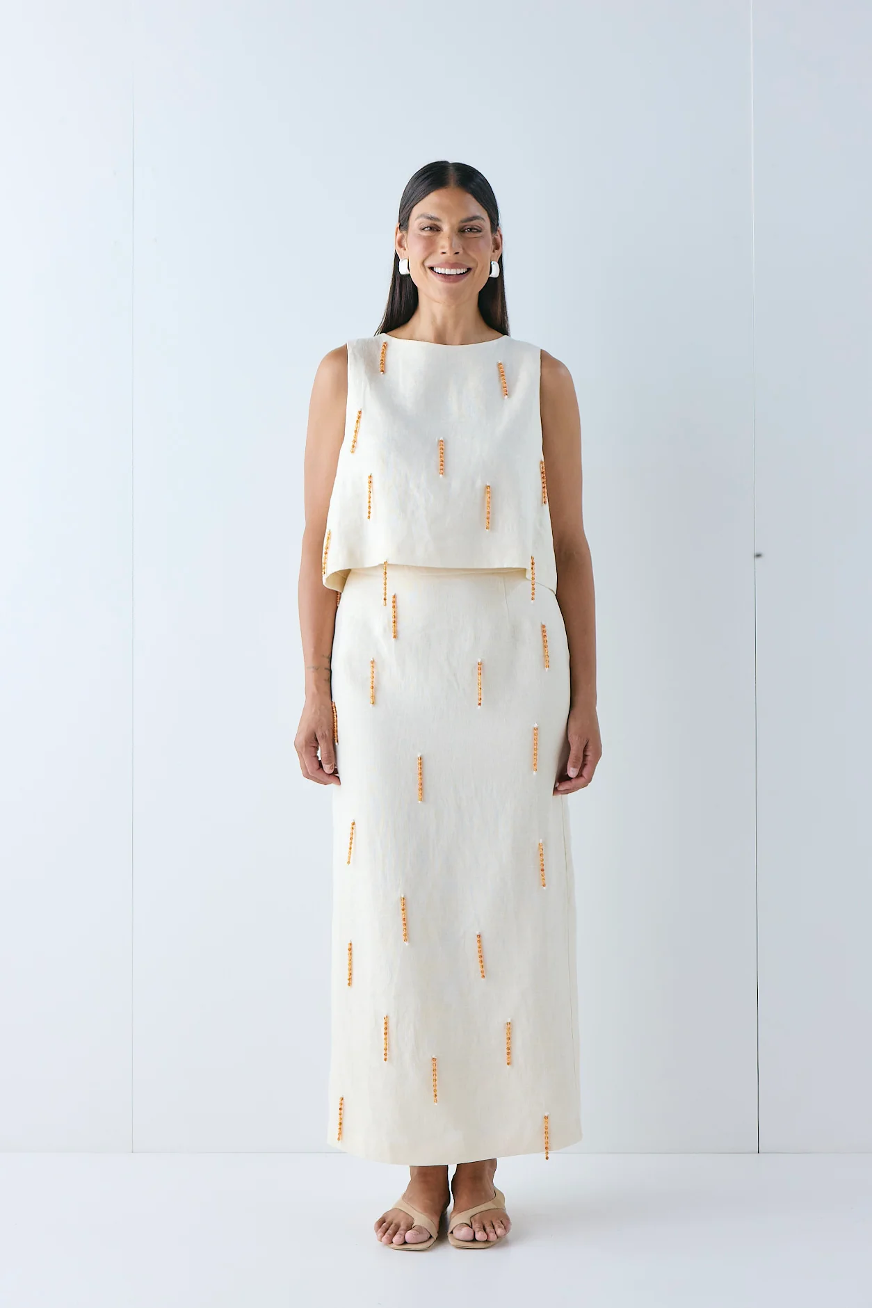 Siena Linen Top Cream - Image 7