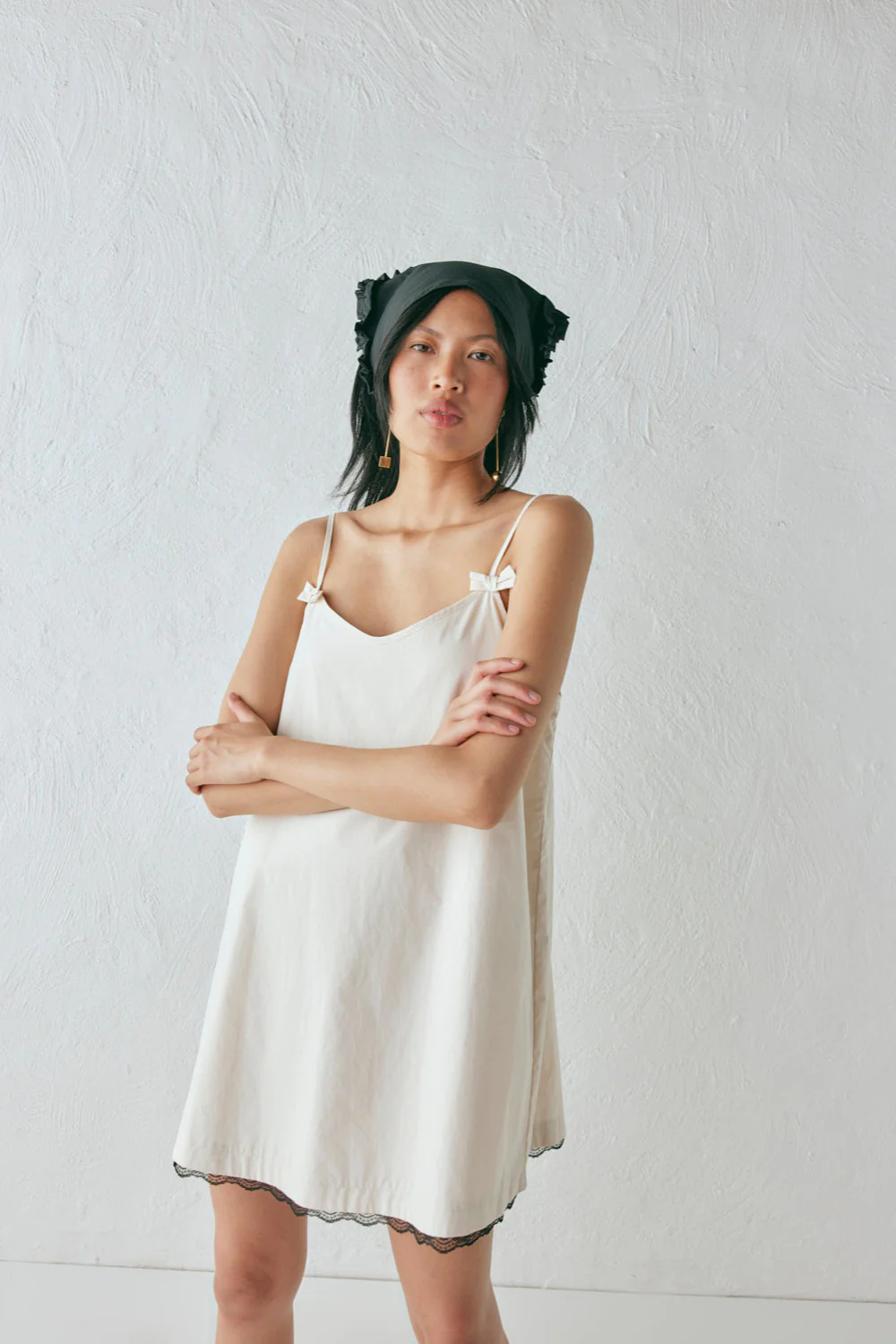 Silvia Mini Dress Cream - Image 3