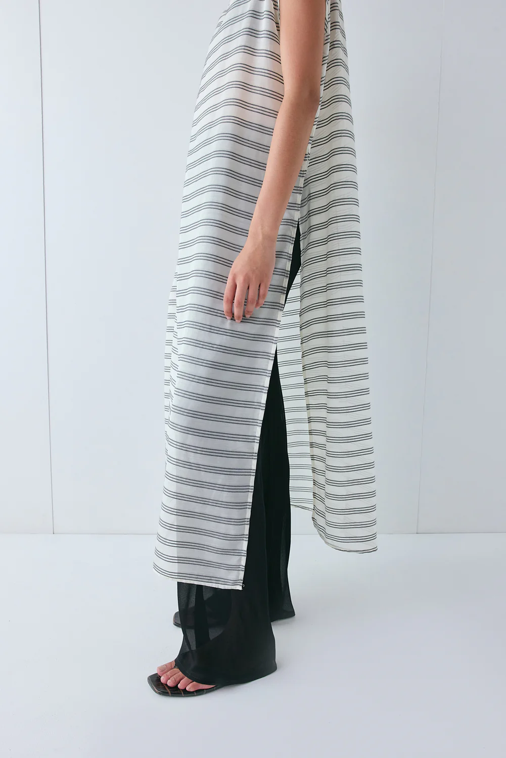 Solaire Sheer Maxi Dress Stripe - Image 4