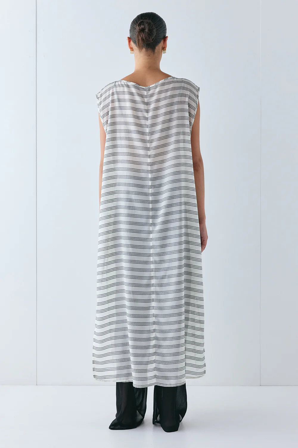 Solaire Sheer Maxi Dress Stripe - Image 7