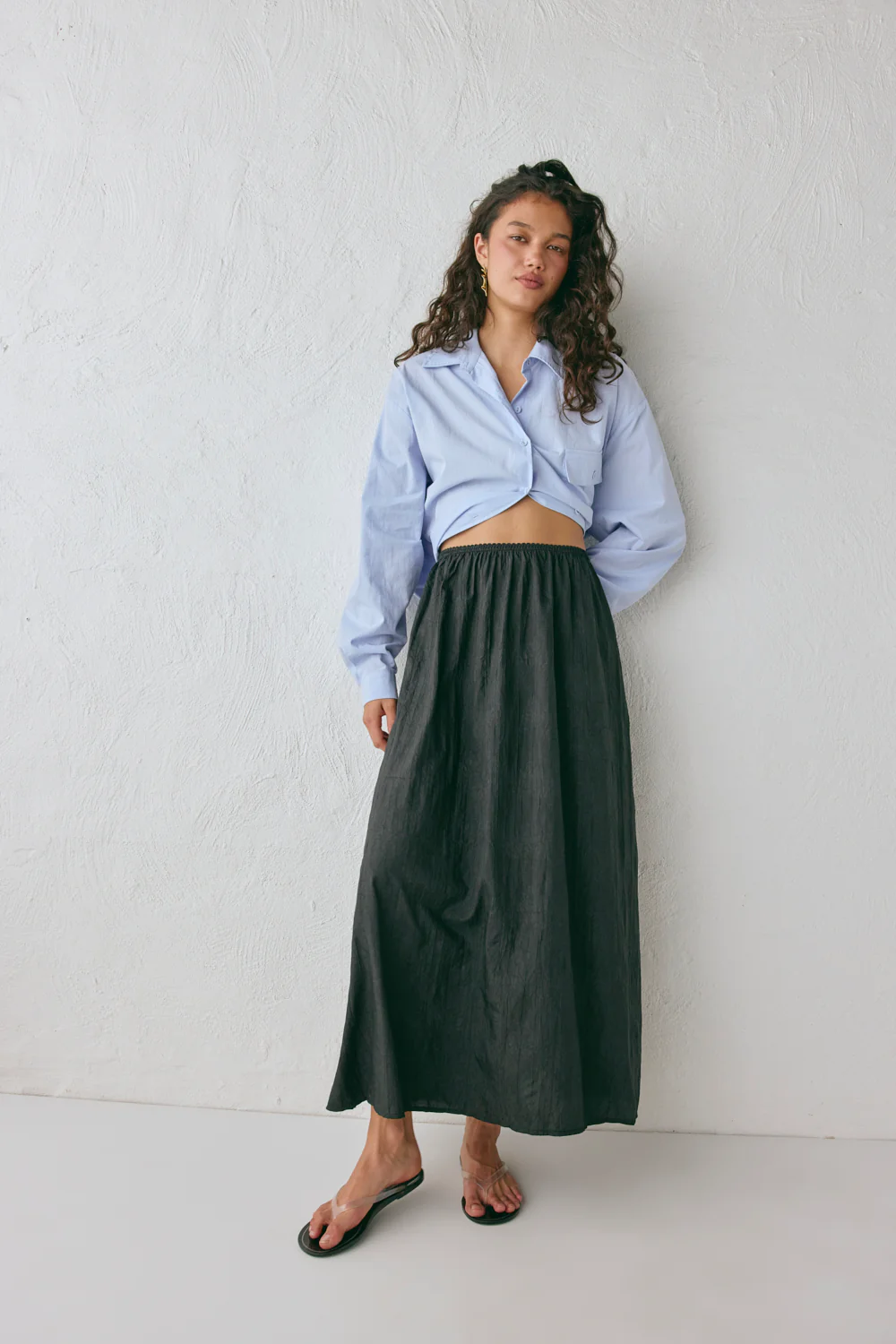 Solara Midi Skirt Black