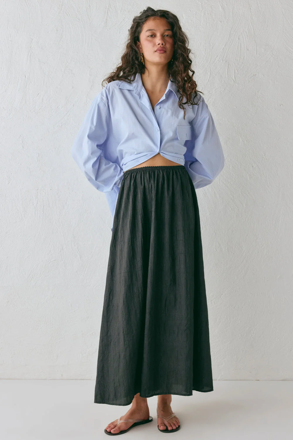 Solara Midi Skirt Black - Image 5